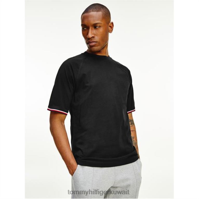 أسود Tommy Hilfiger تيشيرت بشعار خلفي مميز 4464420684
