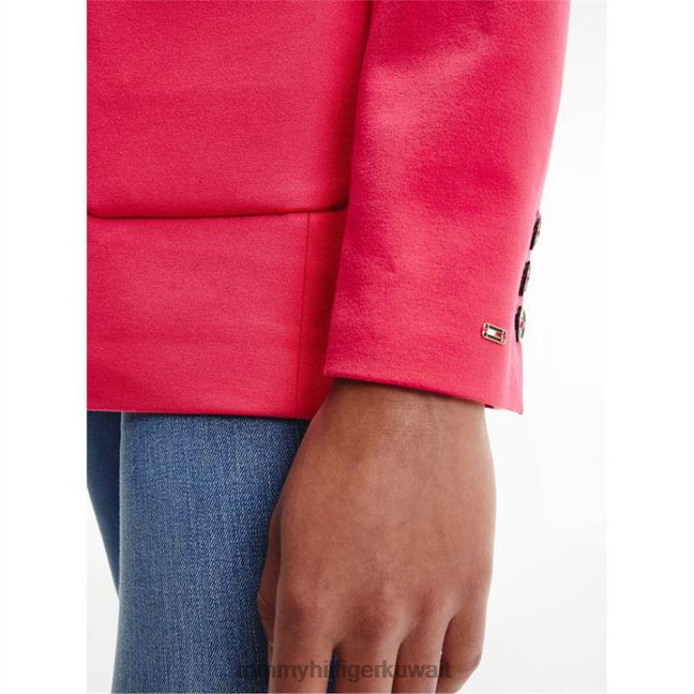 لون القرنفل Tommy Hilfiger سترة بونتو ميلانو مزدوجة الصدر 4464420688