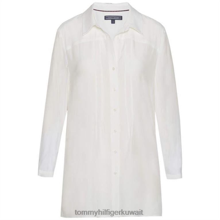 أبيض Tommy Hilfiger بلوزة جيمي بثلاثة أرباع الأكمام 4464420729