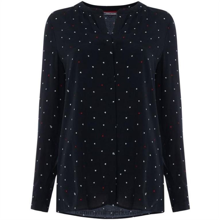 القوات البحرية Tommy Hilfiger جيلدا بلوزة طويلة الأكمام 4464420730