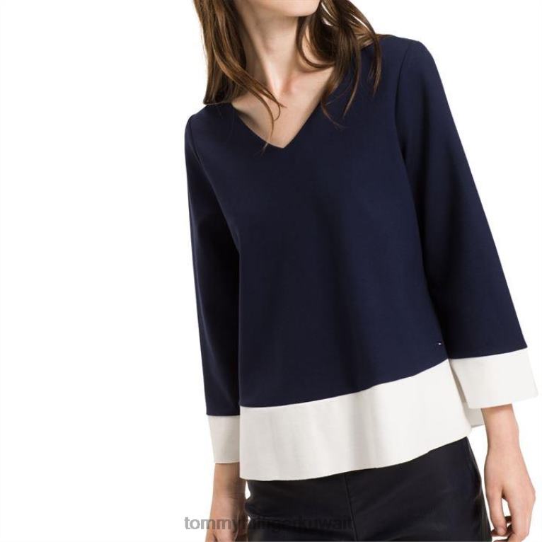 القوات البحرية Tommy Hilfiger ايمي بلوك الأعلى 4464420732