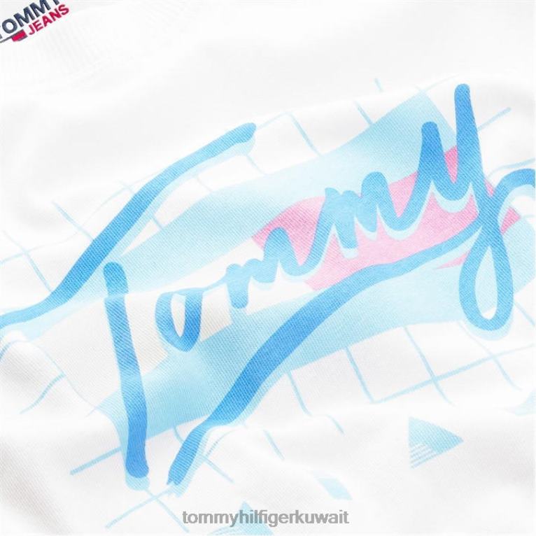 يبر ابيض Tommy Hilfiger سترة علوية مريحة من ميامي 4464420752