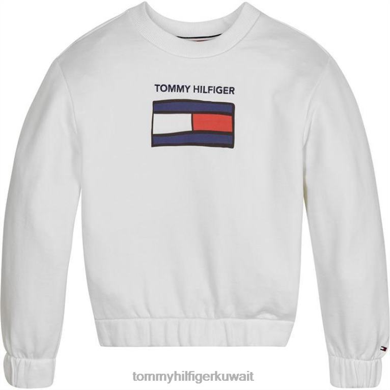 أبيض Tommy Hilfiger سترة الرسم البياني متعة 4464420760