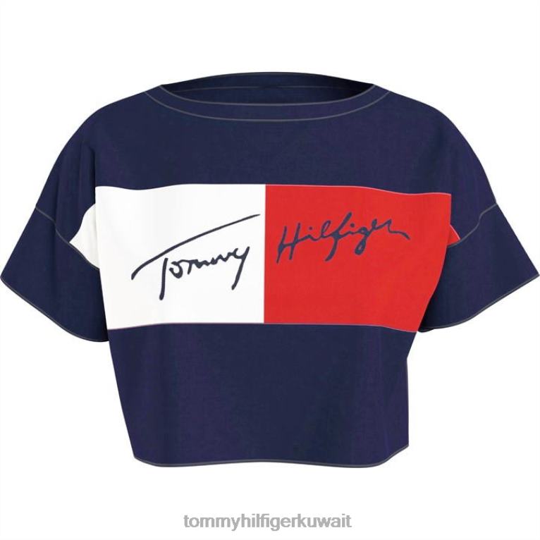 سماء الصحراء Tommy Hilfiger اقتصاص تي شيرت 4464420778