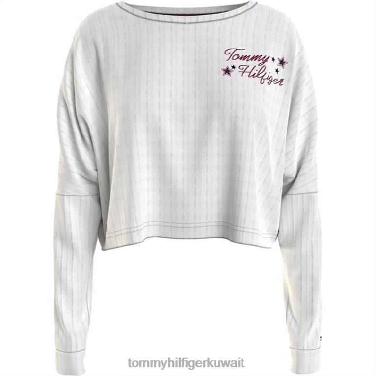 العاج يبي Tommy Hilfiger ملابس علوية مضلعة بأكمام طويلة 4464420798
