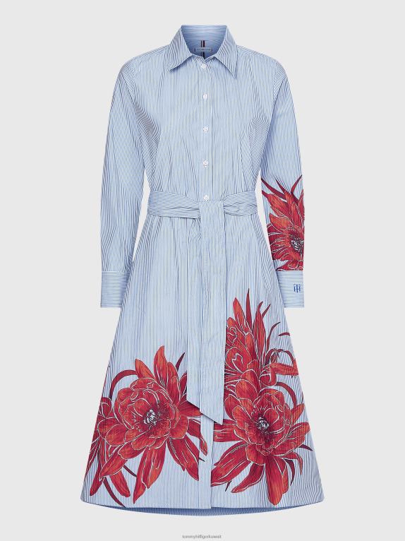 زهرة الجزيرة/شريط إيثاكا Tommy Hilfiger فستان قميص بطبعة زهور من تصميم إيثاكا 446442079