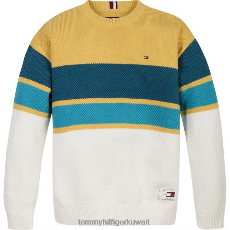 بنزين سي دبليو جي Tommy Hilfiger هيكل سترة الرجبي شريطية 4464420936
