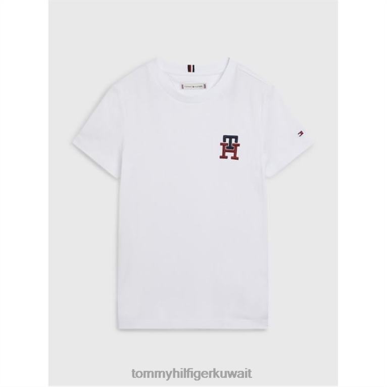 أبيض Tommy Hilfiger تيشيرت بطبعة مونوغرام 4464420950