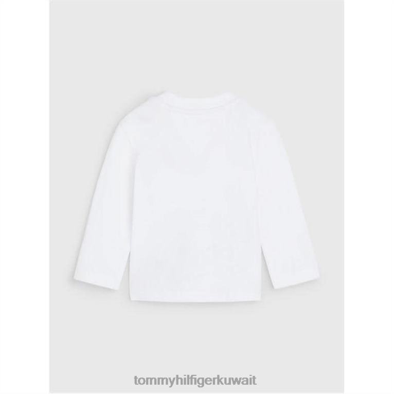 يبر ابيض Tommy Hilfiger تيشيرت أساسي للأطفال لتر/ثانية 4464420960