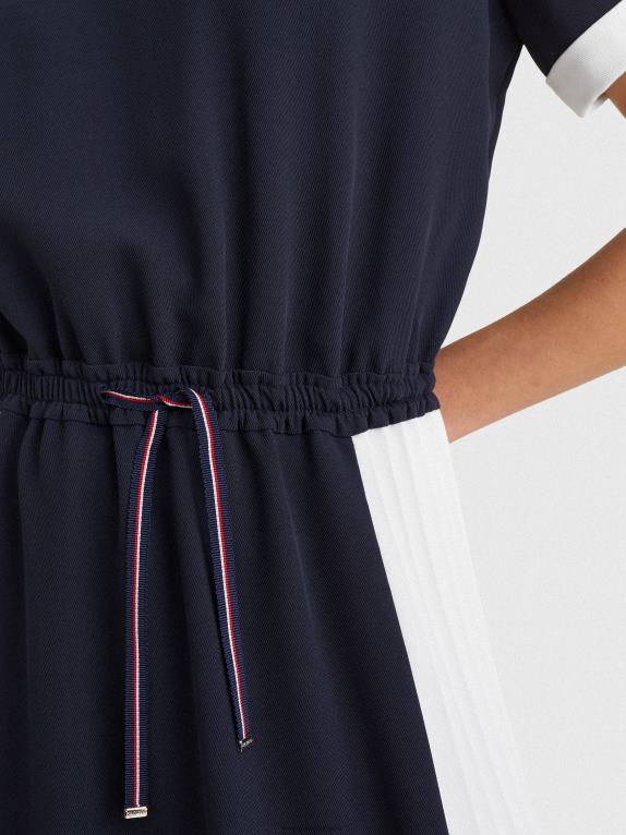 سماء الصحراء / كتلة الألوان إكرو Tommy Hilfiger فستان ميدي بكسرات ملونة 446442114