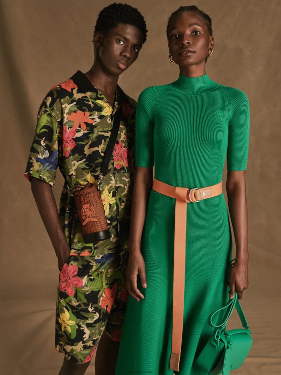 الأخضر Tommy Hilfiger فستان بولو كريست بقصة ضيقة 446442124