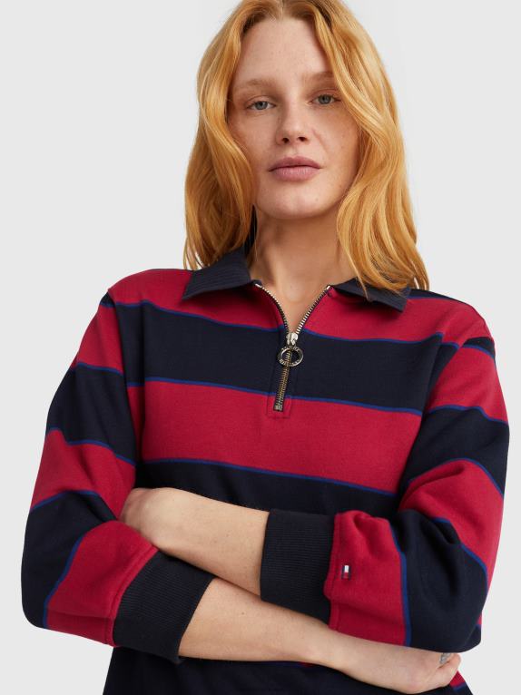 شريط الرجبي أفقي/التوت الملكي Tommy Hilfiger فستان رجبي قصير مريح 446442130