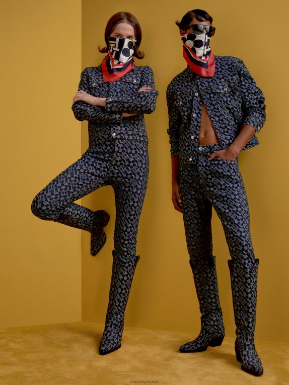 أزرق Tommy Hilfiger جينز مونوغرام من ريتشارد كوين 446442140