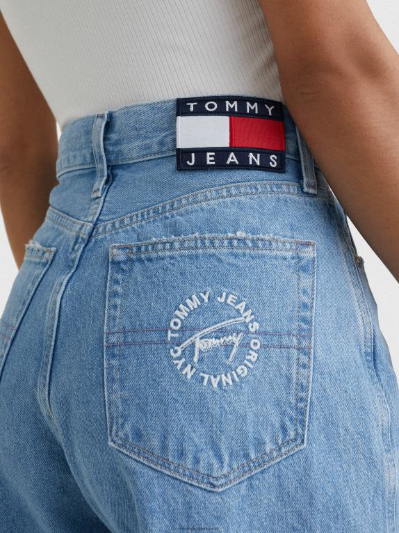 ضوء الدنيم Tommy Hilfiger بيتسي جينز فضفاض متوسط ​​الارتفاع 446442150