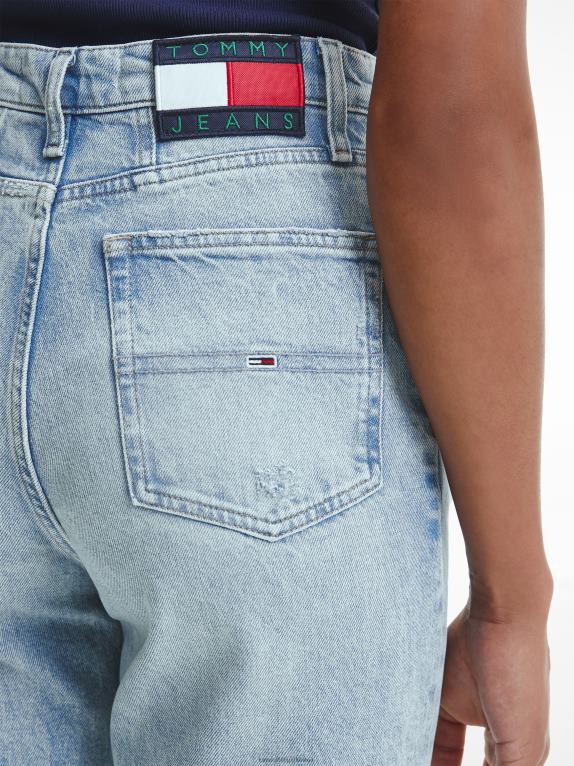 ضوء الدنيم Tommy Hilfiger جينز أمي مدبب 446442151