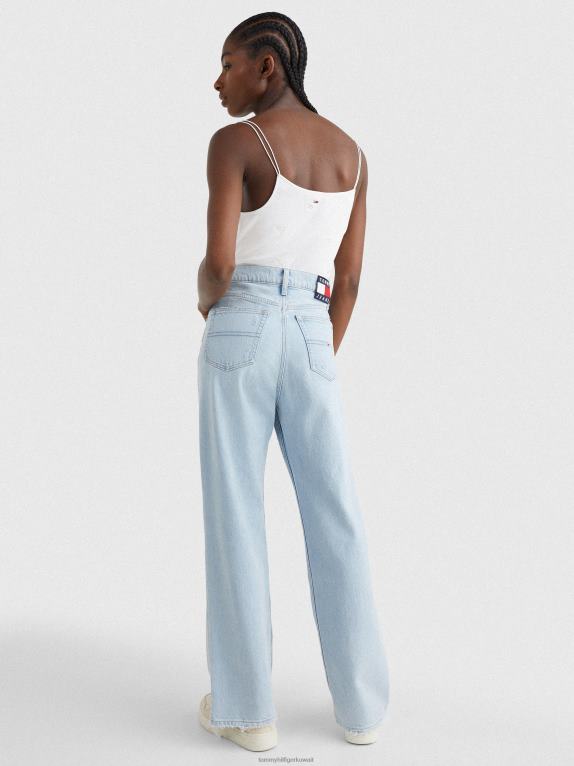 ضوء الدنيم Tommy Hilfiger بيتسي جينز متوسط ​​الارتفاع فضفاض وممزق 446442154