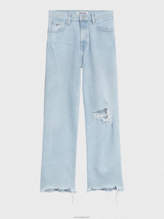 ضوء الدنيم Tommy Hilfiger بيتسي جينز متوسط ​​الارتفاع فضفاض وممزق 446442154