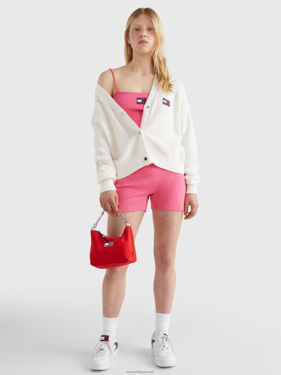 بيج فاتح Tommy Hilfiger سترة محبوكة بشارة 446442175