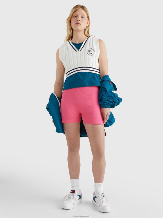 بيج فاتح Tommy Hilfiger مقنعين سترة اقتصاص فائقة 446442179