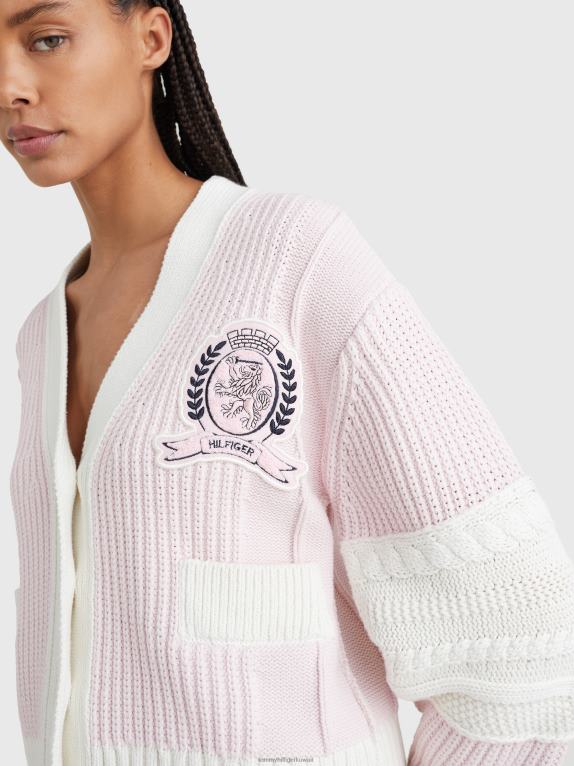 وردي فاتح باستيل Tommy Hilfiger سترة صوفية من القطن العضوي 446442193