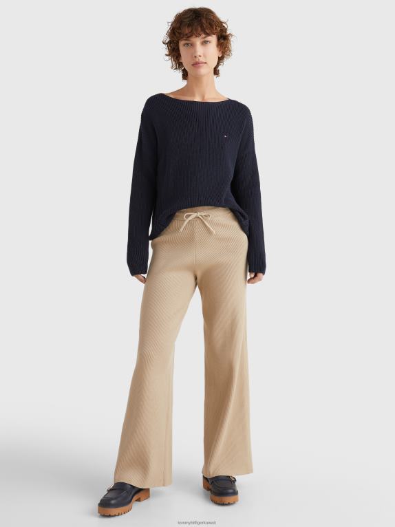 سماء الصحراء Tommy Hilfiger سترة بتفاصيل محبوكة بقصة مريحة 446442199