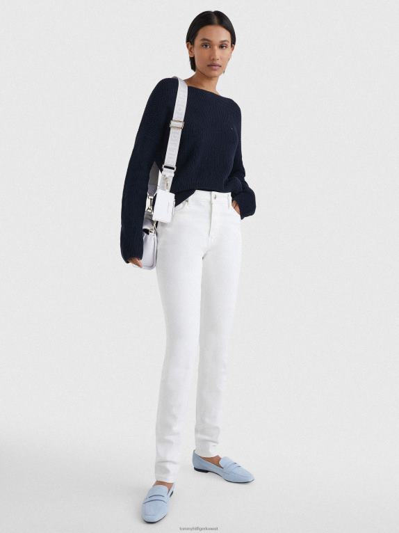 سماء الصحراء Tommy Hilfiger كنزة برقبة قارب وقصة مريحة 446442205