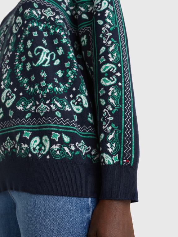 وضعت باندانا/سماء الصحراء Tommy Hilfiger سترة بنمط باندانا ملائمة ومريحة 446442221