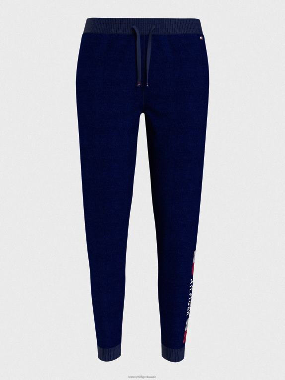 سماء الصحراء Tommy Hilfiger بنطال بشعار الماركة ورباط مطاطي 446442253