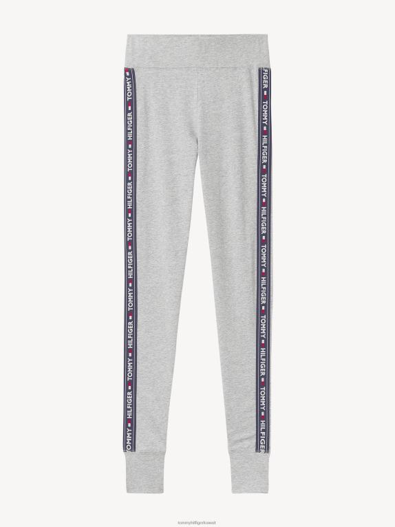 هيذر رمادي Tommy Hilfiger طماق الشعار الجانبي 446442254