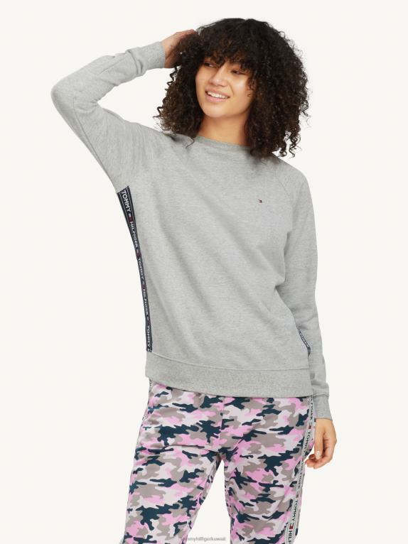 هيذر رمادي Tommy Hilfiger البلوز أصيلة 446442261