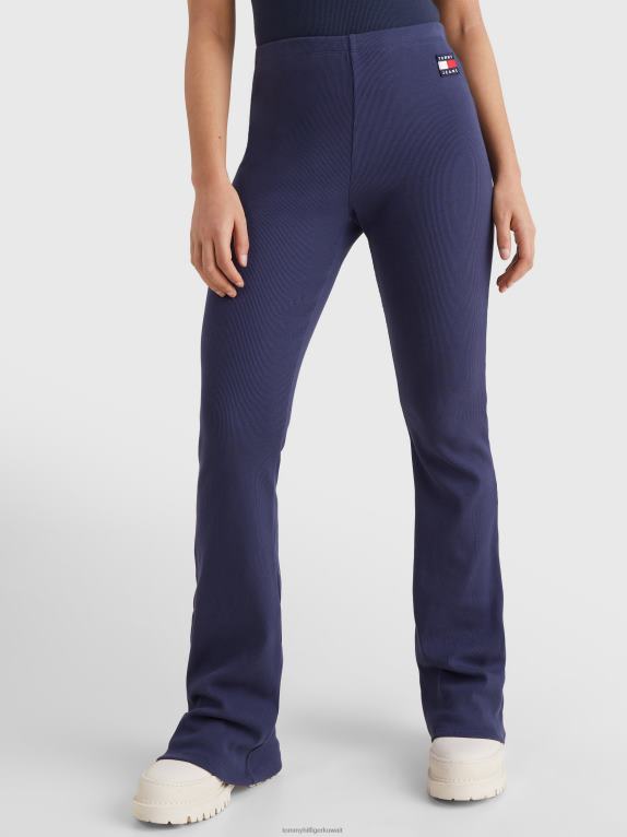 البحرية الشفق Tommy Hilfiger شارة طماق نحيفة كاملة الطول 446442277