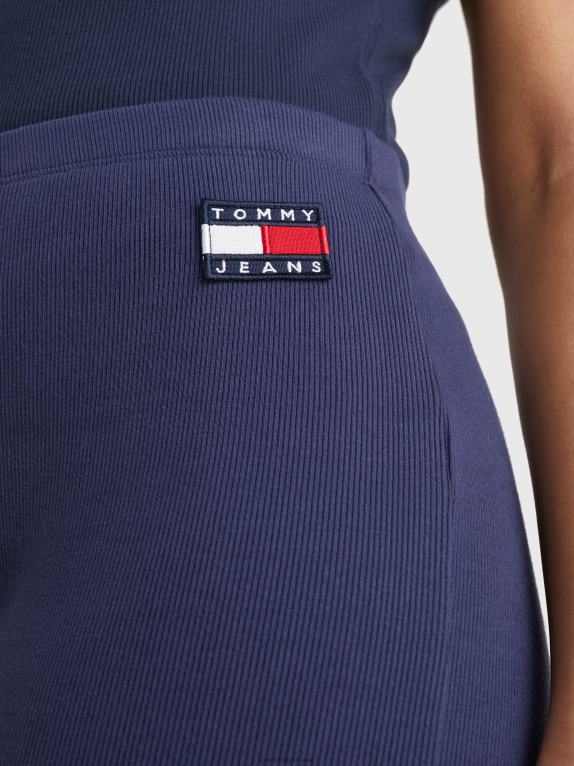 البحرية الشفق Tommy Hilfiger شارة طماق نحيفة كاملة الطول 446442277