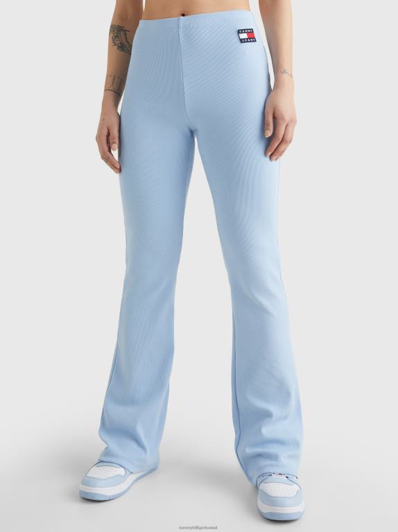 سماء شامبراي Tommy Hilfiger شارة طماق نحيفة كاملة الطول 446442281