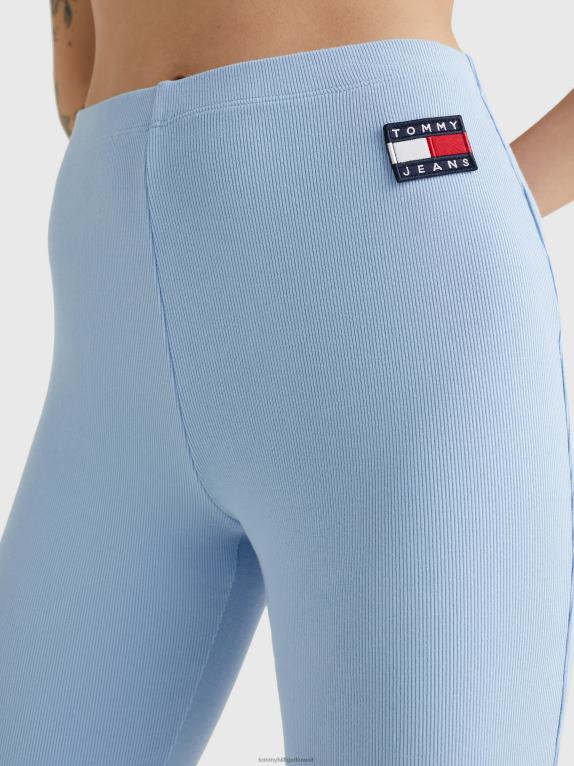 سماء شامبراي Tommy Hilfiger شارة طماق نحيفة كاملة الطول 446442281