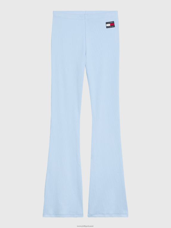 سماء شامبراي Tommy Hilfiger شارة طماق نحيفة كاملة الطول 446442281