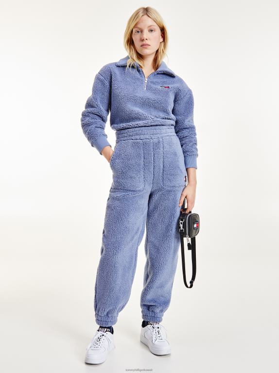 رمادي لافندر Tommy Hilfiger بنطال رياضي مصنوع من الصوف بقصة مريحة 446442296