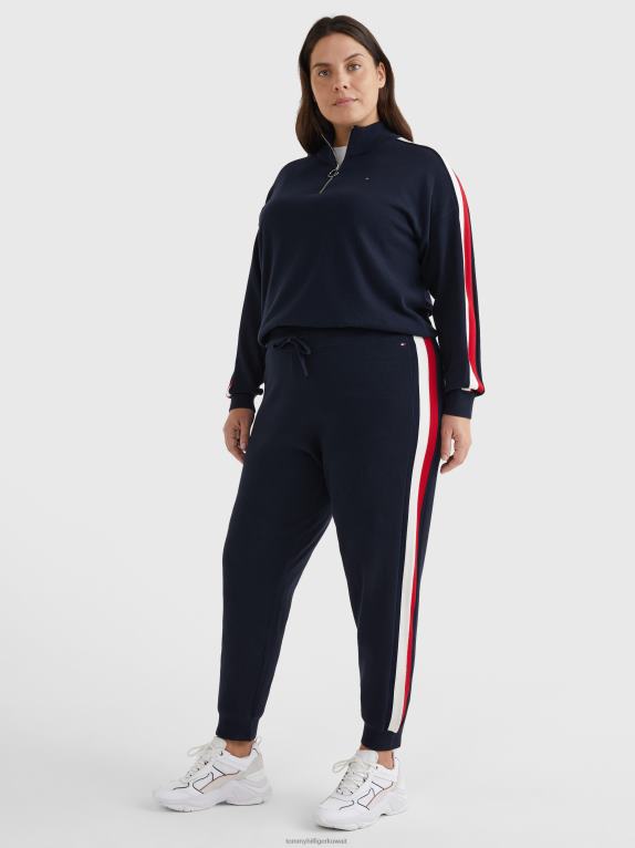 سماء الصحراء Tommy Hilfiger بنطال رياضي مخطط من القطن العضوي 446442297