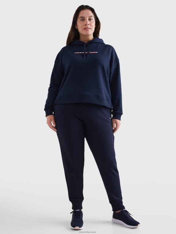 سماء الصحراء Tommy Hilfiger بنطال رياضي منحني تيري 446442303