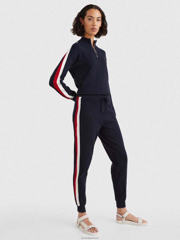 سماء الصحراء Tommy Hilfiger بنطال رياضي مخطط من القطن العضوي 446442312