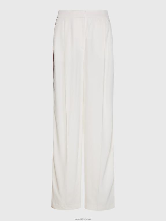 بيج فاتح Tommy Hilfiger أيقونات بنطال واسع الساق 446442313