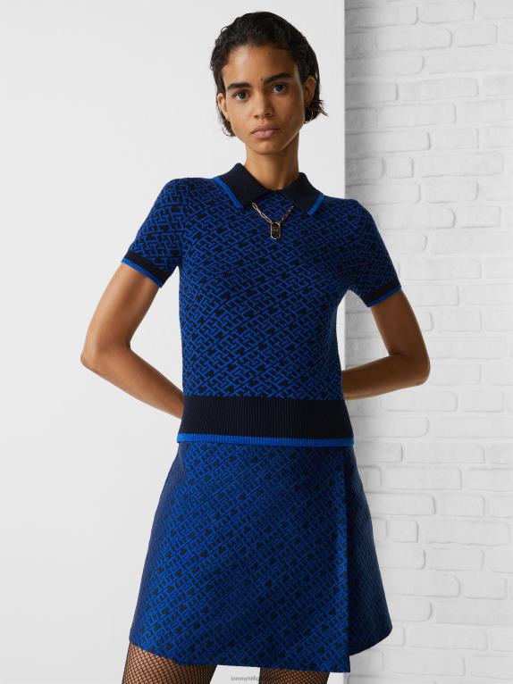 سماء الصحراء Tommy Hilfiger قميص بولو بقصة ضيقة من ميرينو 446442347