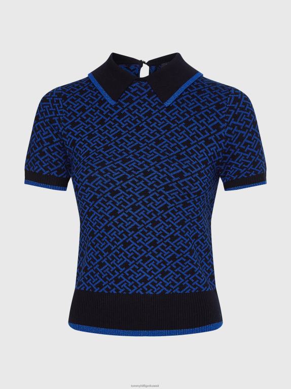 سماء الصحراء Tommy Hilfiger قميص بولو بقصة ضيقة من ميرينو 446442347