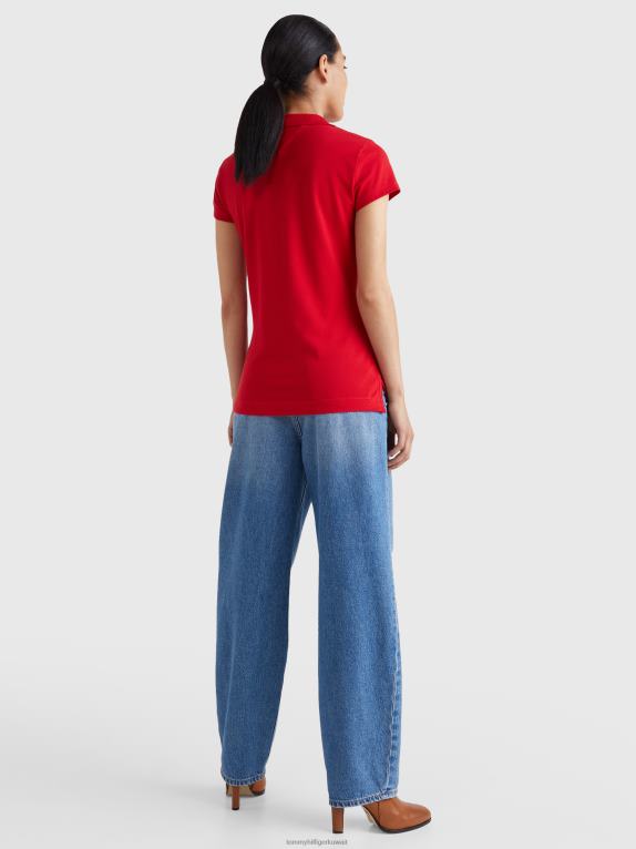 التفاح الأحمر Tommy Hilfiger قميص بولو تراثي بقصة ضيقة 446442357