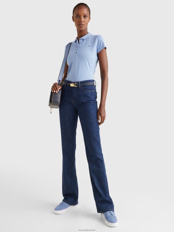 القمر الأزرق Tommy Hilfiger قميص بولو بيكيه ذو قصة ضيقة 446442361