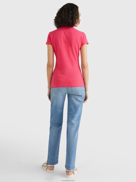 روعة الوردي Tommy Hilfiger قميص بولو بيكيه ذو قصة ضيقة 446442366