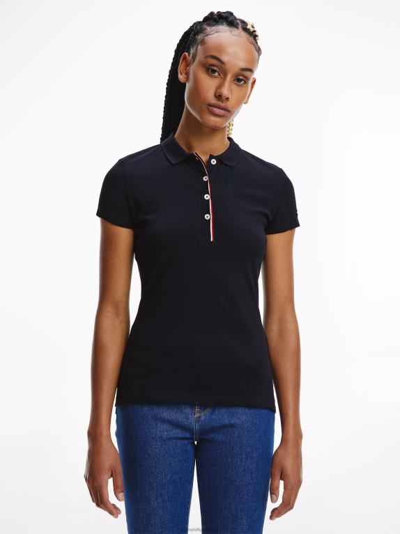 سماء الصحراء Tommy Hilfiger قميص بولو بشريط عالمي 446442371