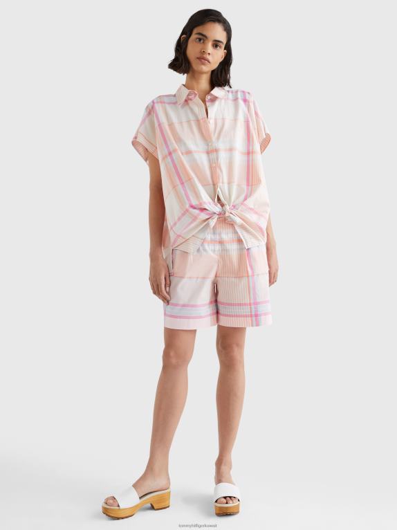 مدراس خفيفة / خوخ غروب الشمس Tommy Hilfiger قميص منحنى مدراس مريح مناسب 446442378