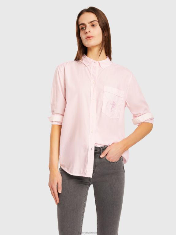 وردي فاتح Tommy Hilfiger قميص مريح 446442398