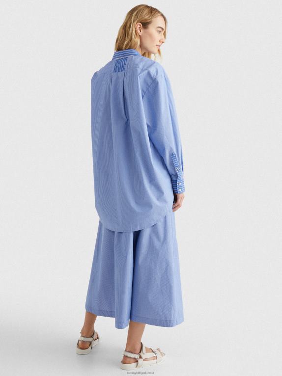 شريط رفيع/أزرق Tommy Hilfiger قميص مناسب لصديقها المقلم 446442399