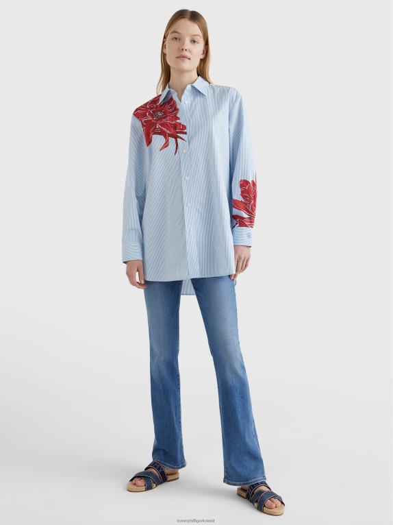 زهرة الجزيرة/شريط إيثاكا Tommy Hilfiger قميص صديقها بطباعة الأزهار 446442404